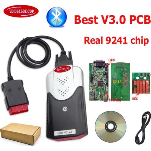 With BOX !! new vci vd ds150e cdp tcs pro plus Bluetooth for delphis cars trucks v3.0 v8.0 v9.0 pcb diagnosis test check inspect