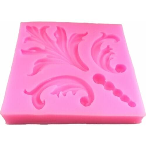 New totem pattern silicone mold baking decoration sugar lace lace symmetry flame decoration cake tool