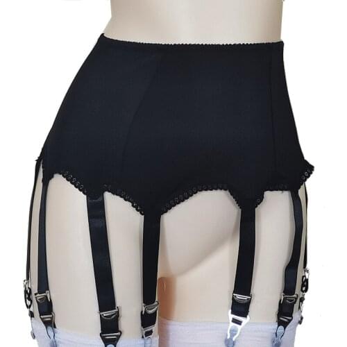 New High Waist Garter Belt 8 Buckles Straps Suspender Belt Garters for Stockings Pantyhose Sexy Night Lingerie