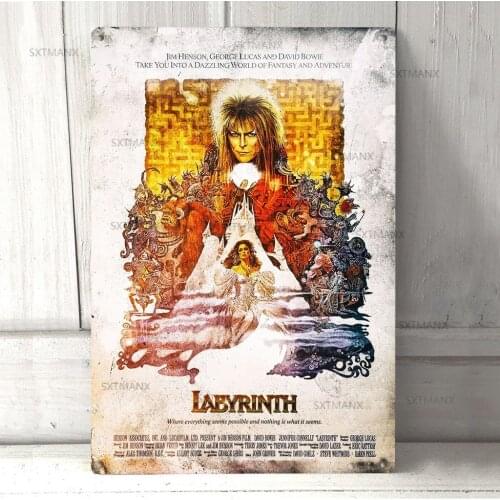 Labyrinth Movie Poster Metal Poster Retro Tin Signs Pub Cafe Bar Garage Retro Marks Plaque Iron