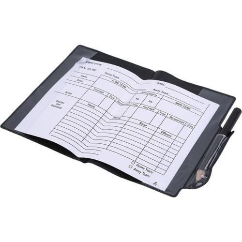 Referee Warning Cards And Wallet With Set Of Printed Score Sheets For Soccer Basketball Tennis Match Field Accessories