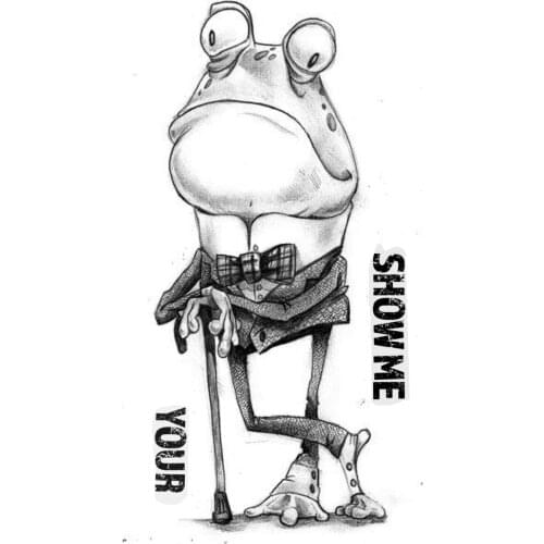 Cartoon Frog Pattern Stamp And Metal Die Scrapbooking Alphabet Stamp Embossing Craft Making Silicone Transparent Stamps