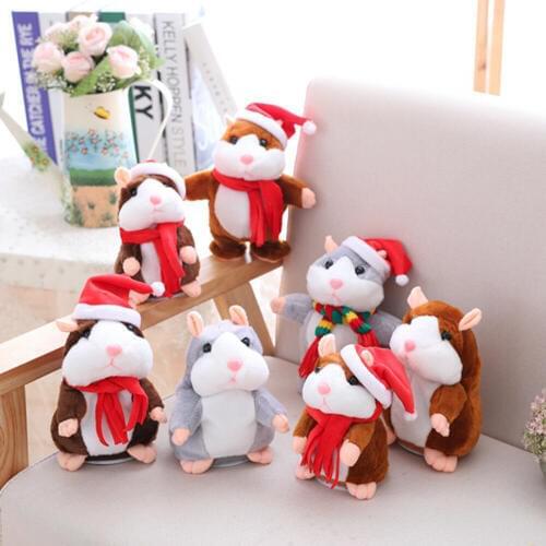Christmas Cheeky Hamster Talking Pet Soft Toy Cute Sound Kid Gift High Quality Xmas Gifts Hamster Villus