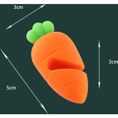 Silicone Carrot Design Spill-proof Pot Lid Rack Creative Overflow Stoppers Pot Cover Lifter For Kitchen