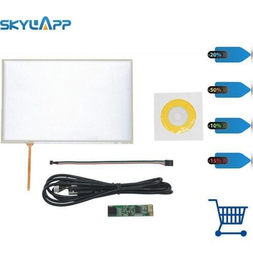 Skylarpu New 10.1 inch 4 Wire Resistive Touch Panel USB Controller For B101UAN02.1 LED Screen touch panel Glass Free shipping