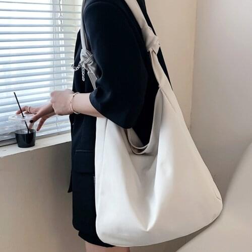 Solid Color Bucket Crossbody Bags for Women Shopping Bag Sac New Female Canvas Shoulder Bags Girls Large Capacity Handbags Women