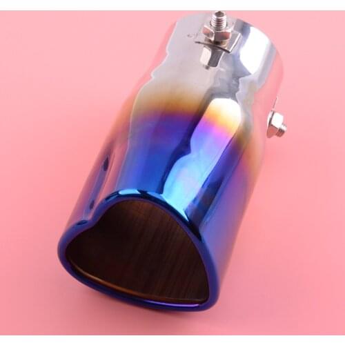 63mm Car Tail Single Exhaust Pipe Muffler Outlet Tip Tube Heart Shape Universal