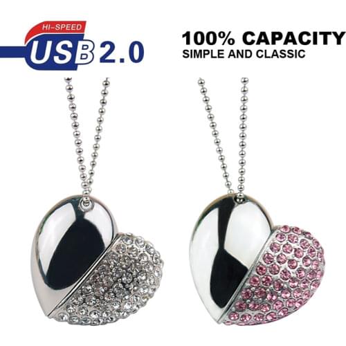 Usb 2.0 high speed metal flash driver heart shape 2 styles usb sticks 4gb 8gb 16gb 32gb 64gb wedding photo sticks memory disk