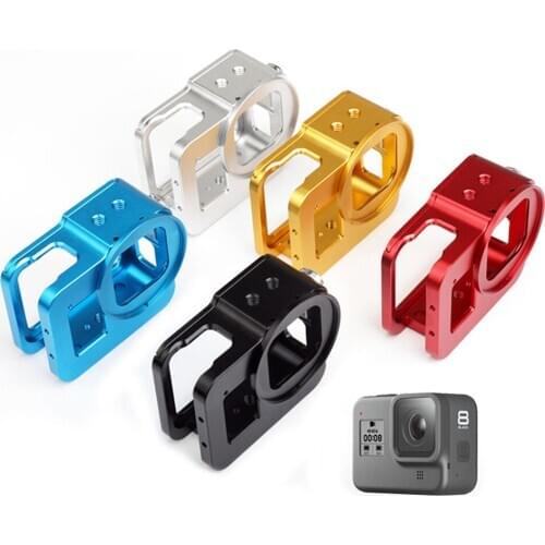 For GoPro 8 Cameras Housing Shell Aluminum Alloy Charging Metal Frame Protective Case Cage for GoPro 8 Action Camera Case