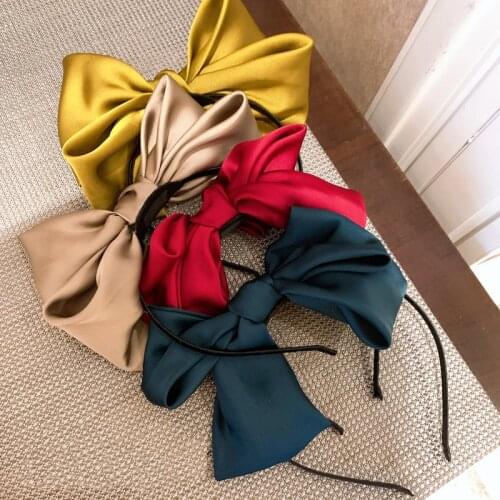 Womens Pink White Bow Headband All-match Headband Hair Accessory Princess Korean Spring Summer Clips Barrette Casual Girls