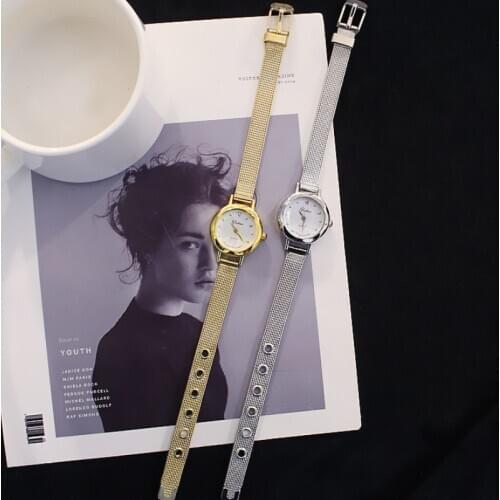 Luxury Ladies Quartz Small Dial Tide Girl Gold Stainless Steel Watches Metal Bracelet Women Watch Fashion Gift Clock reloj mujer