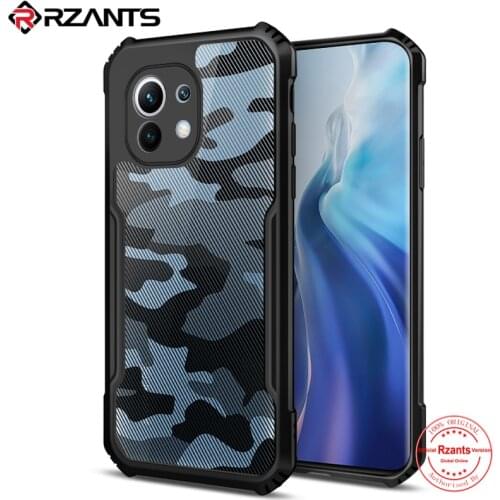 Rzants For Xiaomi Mi 11 Case Hard [Camouflage Beetle] Hybrid Shockproof Slim Crystal Clear Cover