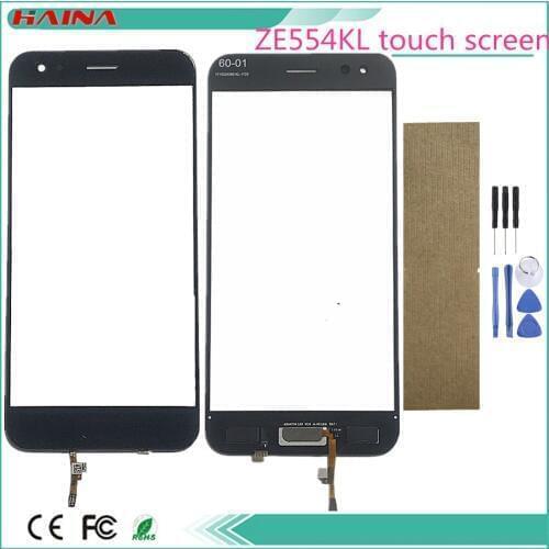 10pcs/lot For ASUS Zenfone 4 5.5" ZE554KL Touch Screen Digitizer Front Glass Sensor With 3m Tape