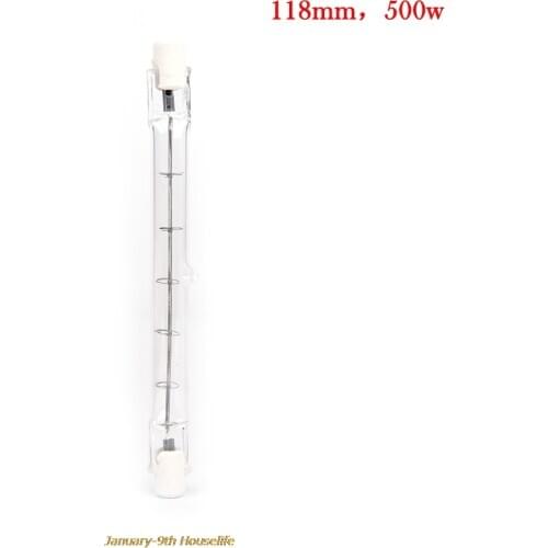 500W Halogen Lamp 118mm Double Ended Linear R7s Halogen Light Bulb AC220-240V Household Decor R7s Halogen Bulb