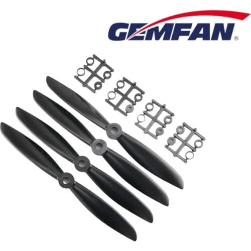 4 Pairs/8 PCS Gemfan Carbon Nylon 6x4.5" 6045 6045 PRO CW CCW Propeller For Mini Quad Multi-Copter MultiCopter Quadcopter Black