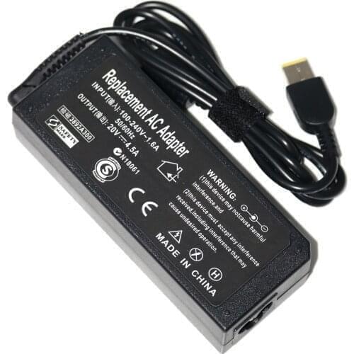 90W 20V 4.5A USB AC Adapter Power Compatible with Lenovo TkinPad X1 X240 X250 Carbon T440 E431 Lenovo IdeaPad Z510 6277-9QU
