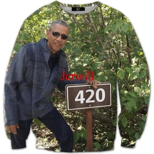 BARACK OBAMA 420 Men Sweashirt Novelty Creative Design Oversized Hoodie Funny Style Hombre Autumn Unisex Clothing