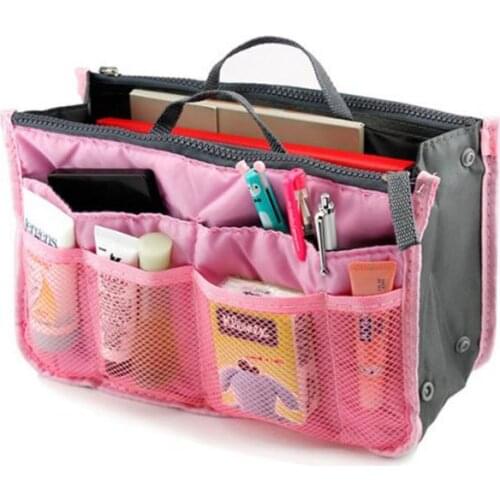 Free Shipping 200pcs Women Multifunction Organizer/Travel Insert Handbag Storage Make Up Cosmetics Bag Travel Bag SN685