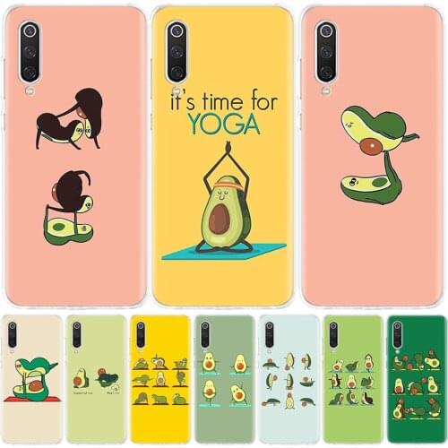 Avocado yoga Phone Case for Xiaomi Note 10 Mi 11 9 8 CC9 5X 6X A1 A2 A3 9T 10T Lite Pro Poco F1 X3 NFC F3 Cover Coque