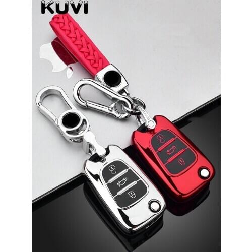 Car key case for kia sportage rio 3 soul optima ceed pro k5 k2 pride for hyundai i20 i30 ix20 ix35 elantra accent shell cover