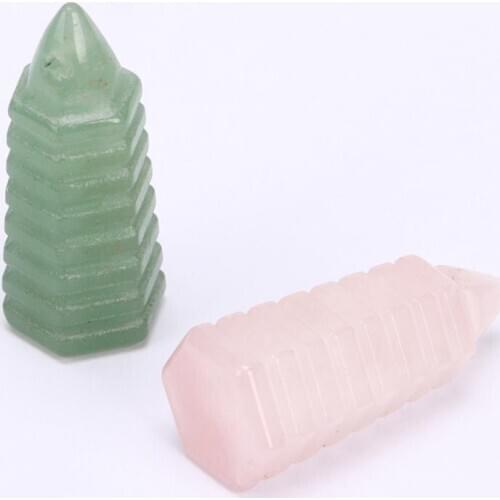 DIY Wenchang Tower Reiki charms necklace natural crystal Semi-finished gems Pendant creative jewelry components for women men