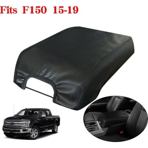 For Ford Raptor F150 2015-2020 PU Leather Car Armrest Box Cover Cushion Central Storage Box Leather Cover