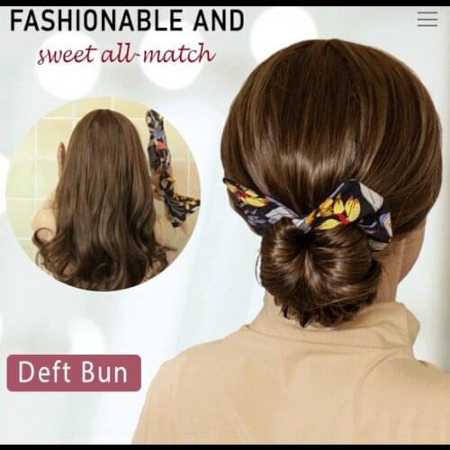 Feeon® Deft Bun 1PC Fashion Hair Bands Women Summer Knotted Wire Headband Print 6 Colors Hair Accessories drop shipping