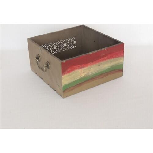 Natural Wood Box Basket Newborn Photography Props Vintage Baby Bowl Photo Props