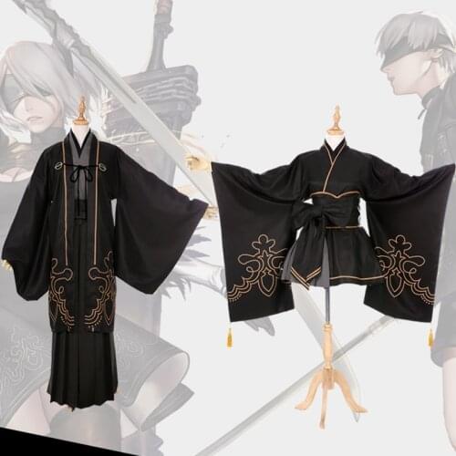 Game NieR Automata Cosplay Costume 2B 9S Cosplay Costumes YoRHa No 2 Type B Kimono YoRHa No 9 Type S Costumes Kimono Clothes