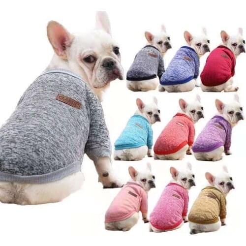 Classic Warm Dog Clothes with velvet for small dogs Puppy Pet Cat Sweater autumn Winter Fashion Soft Jacket Coat Chihuahua teddy