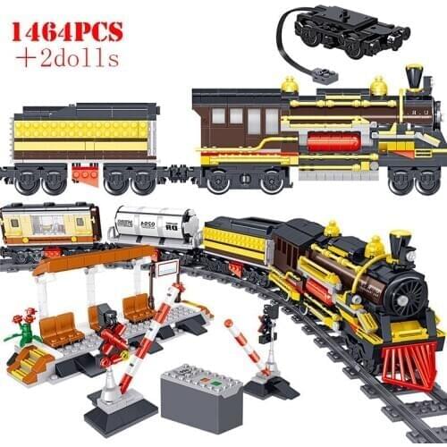 RC City Railway Building Blocks Technic Track Train High-speed Electric Train Rail Bricks Educational Toys For Children Gifts