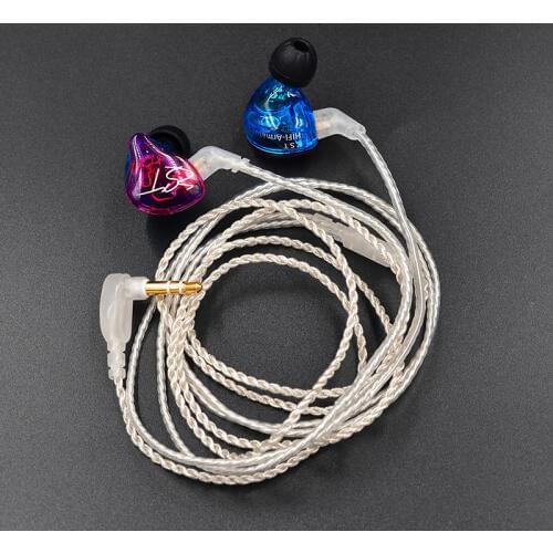 KZ-ZST / ZS3/ZS4/ZSR / ES3/ED12 Silver plated upgrade cable headset standard gold-plated 0.75 pin