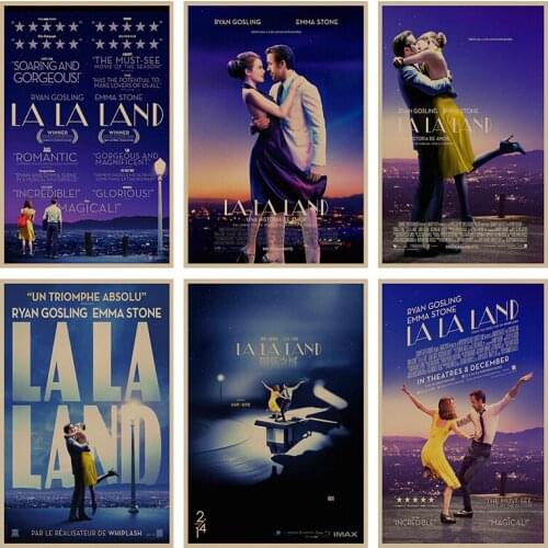 LA LA LAND retro Poster Retro Kraft Paper Bar Cafe Home Decor Painting Wall Sticker