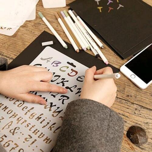 Multifunctional Painting Template Wanhua Ruler Diy Scrapbooking Album Stencil Bullet Journal Office School Supplies Stationery