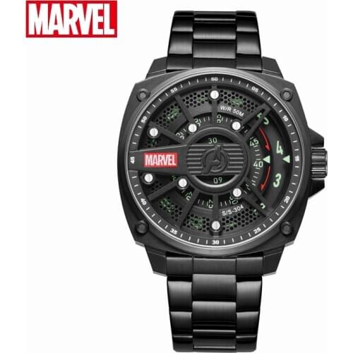 Disney Marvel Official The Avengers Men Casual Quartz Wristwatches Stealth Scale 2020 New Design Luminous Boy Fashion Gift Clock