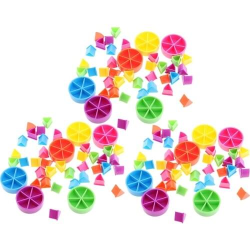 3 Set Replacement Math Fractions Board Games Pie Pieces Lot Early Math Numeracy Teaching Learning Material Toy DIY Gift