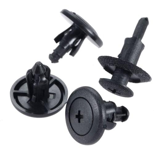 100Pcs Car Fastener Screw Rivets Clips kit Black Mixed Plastic New Auto Bumper Fender trims Fastener Screw Rivets Clips