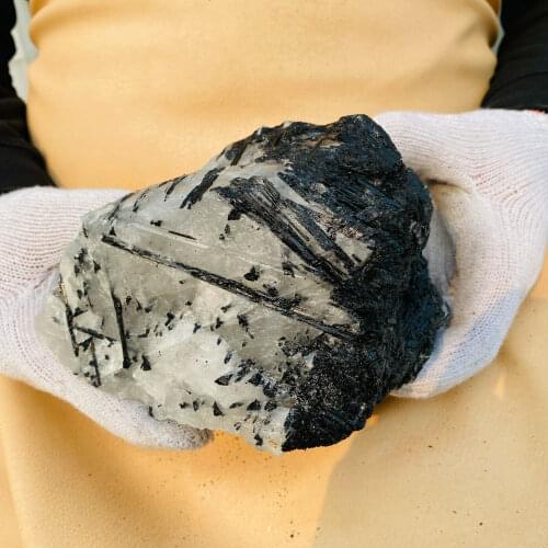 Natural Black Tourmaline Crystal Stone Gem Original Mineral Specimen