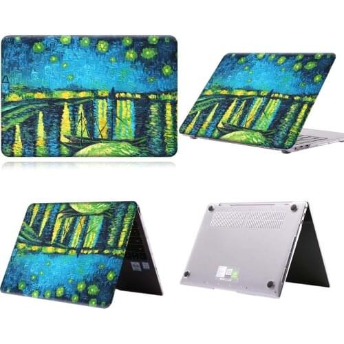 Lake Paint Pattern Anti-slip Laptop Case For MateBook 13/13 AMD Ryzen/14/D14/D15/X 2020/X Pro/Pro 16.1/Honor MagicBook 14/15