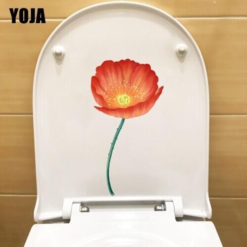 YOJA 11.8X22.5CM Delicate Flowers Kids Room Decoration Home Toilet WC Sticker Wall Decal T1-1818
