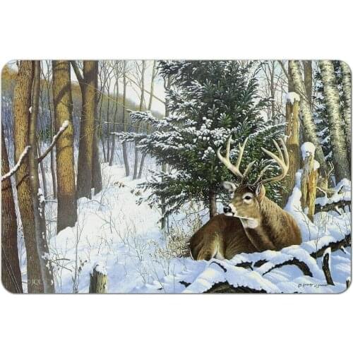 Nobrand Deer in The Snow Home Business Office Sign 20x30 cm Art Decoration