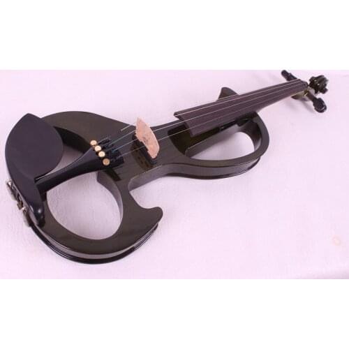 New 4/4 New 4 string Electric Acoustic Violin Solid Wood Nice Sound black color