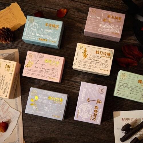 Retro Plants Notes Manuscripts Background Rubber Stamps for DIY Scrapbooking Photo Album Card Wooden Stamp Set