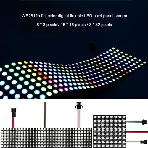WS2812b magic color pixel screen programmable soft screen DC5V low voltage RGB flexible point light source display