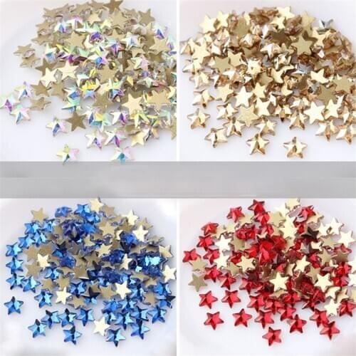 Jonquil Rhinestones crystal Star strass Flatback non hot fix Rhinestones Crystal Glass DIY Nail Art Jewelry Decoration 5mm 6mm 7