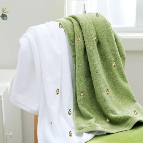 Super Absorbent Embroidery Bath Towels for Adults Large Summer Bathroom Body Spa Sports Luxury Cotton face Beach Towel 140x70cm