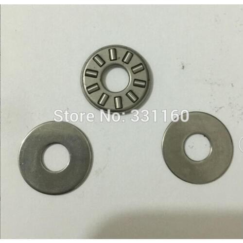 Thrust needle roller bearing with two washers NTA411+2TRB411 Size is 6.35*17.45* ( 1.984+2*1.6 ) mm,TC411