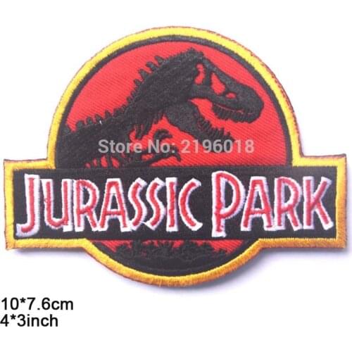 Dinosaur Jurassic Park Embroidered Iron On Clothes Patch For Clothing Stickers Garment Apparel Accessories