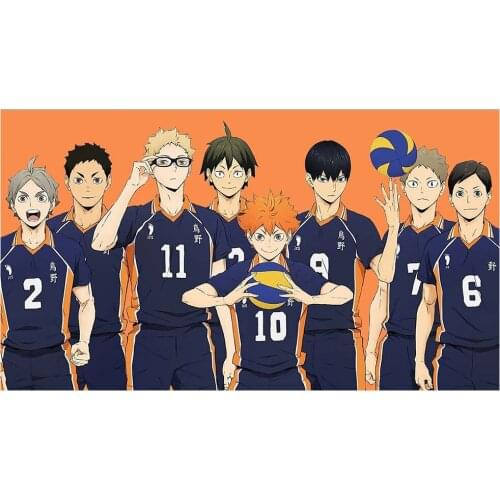 Xaviera Cartoon Anime Diamond Painting Full Round Drill Haikyuu Volleyball Boys Cross Stitch Diy Mosaic Rhinestone Embroidery