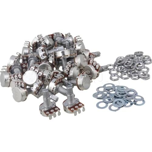 Yibuy 100 Pieces B500k Electric Guitar Control Potentiometer 18mm Shaft